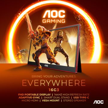 AOC GAMING 16G3Η πρώτη φορητή οθόνη της εταιρείας