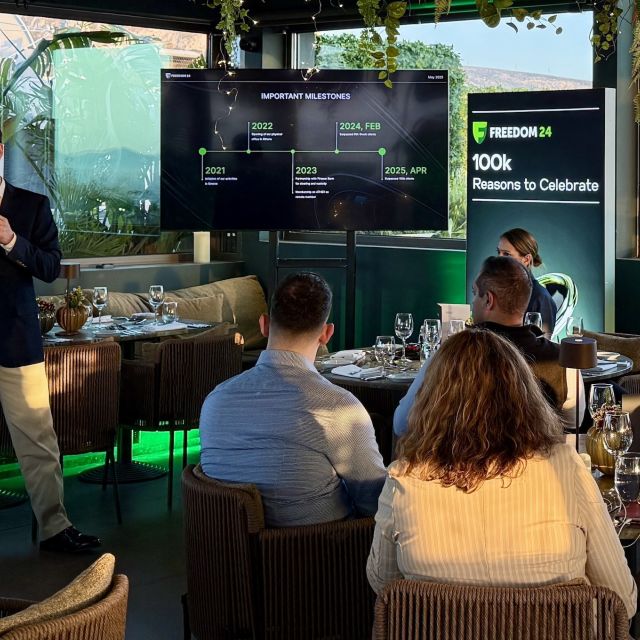 Πάνω από 100.000 πελάτες για την Freedom24 στην Ελλάδα