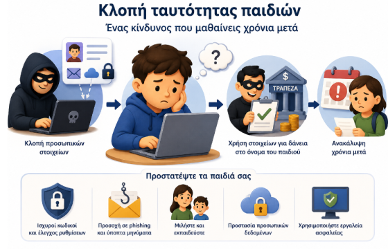 Η ESET προειδοποιεί για κλοπή ταυτότητας παιδιών
