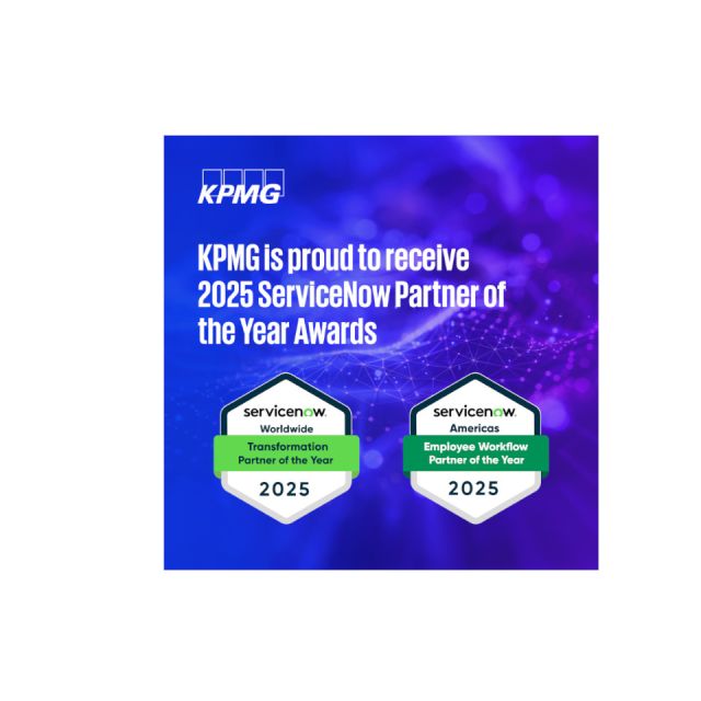 Διπλή διάκριση για την KPMG στα ServiceNow Partner of the Year Awards 2025