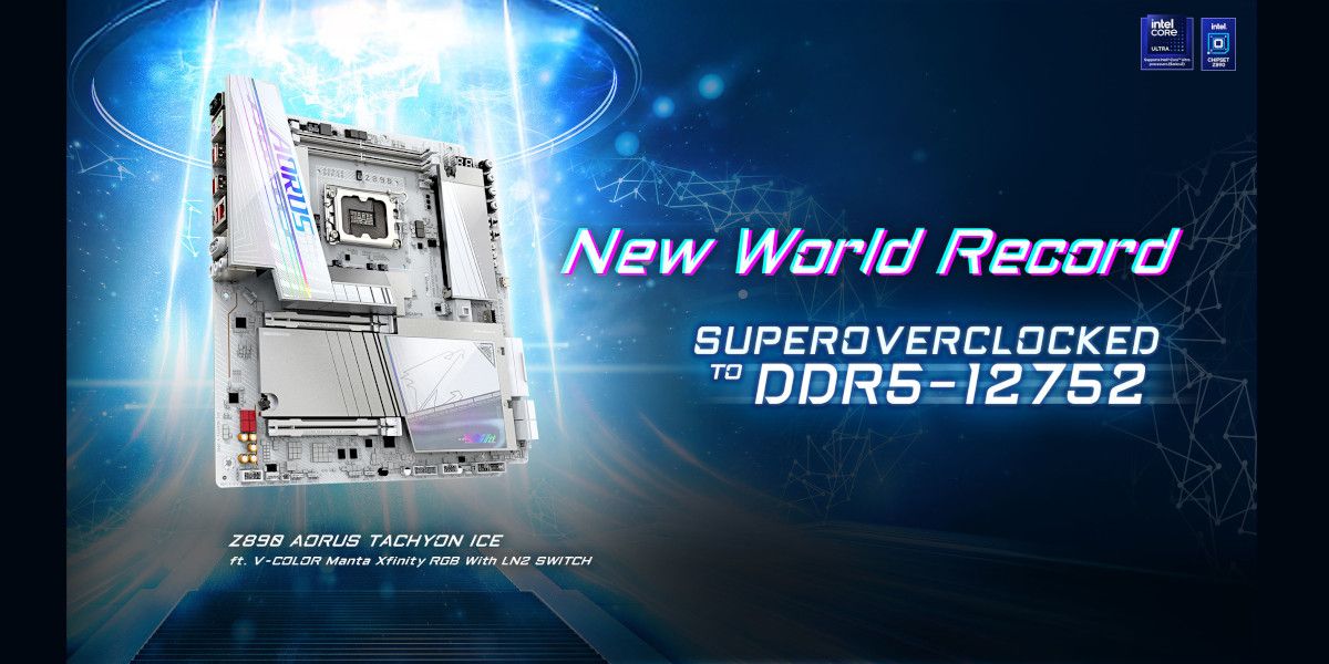 Gigabyte Z890 AORUS TACHYON ICE: Έσπασε το παγκόσμιο ρεκόρ ταχύτητας μνήμης DDR5