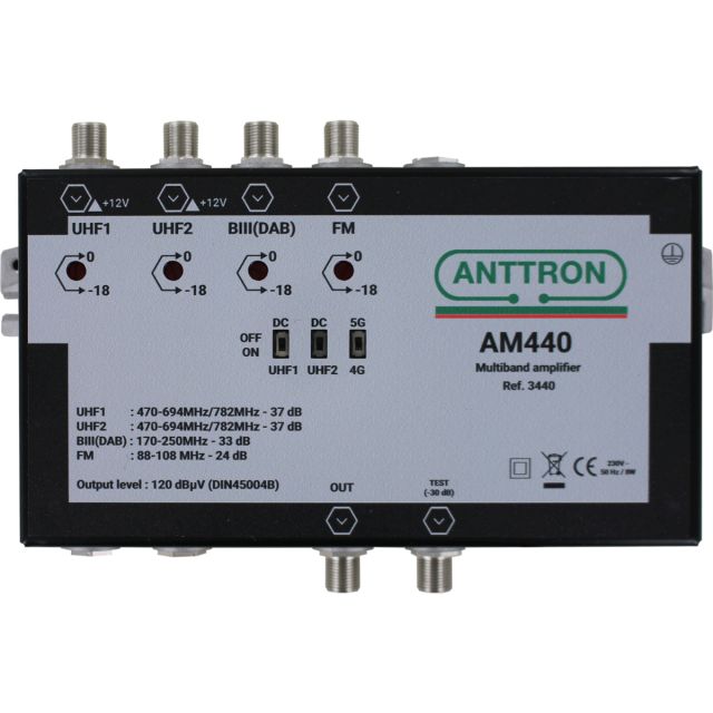 ANTTRON AM440 & AM340<br>Ενισχυτές κεντρικής με φίλτρο LTE 5G για το 2ο Ψηφιακό Μέρισμα