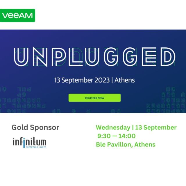 Infinitum: Χρυσός Χορηγός στο Veeam Unplugged Athens