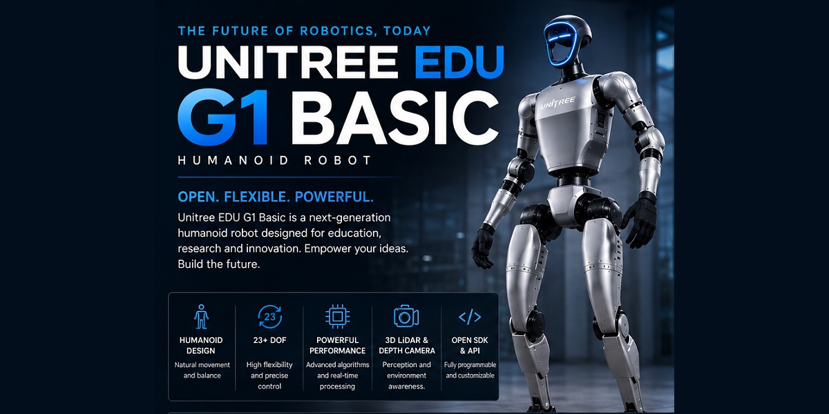 Unitree G1 Basic: Ανθρωποειδές ρομπότ σε compact μέγεθος