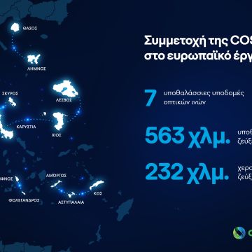 Επτά νέες υποθαλάσσιες υποδομές οπτικών ινών στο Αιγαίο από την Cosmote