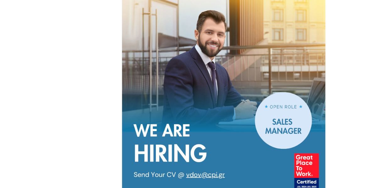 Θέση εργασίας Sales Manager για την CPI SA